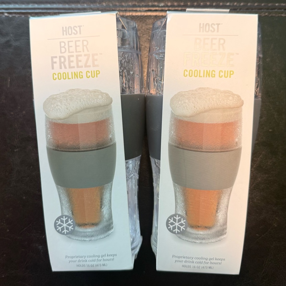 Host Beer Freeze Cooling Cup - Gray and Silver
